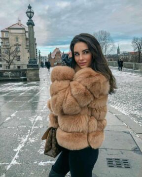Carla (camel) Fur Coats - Fur Clothing for Women - Aria Moda